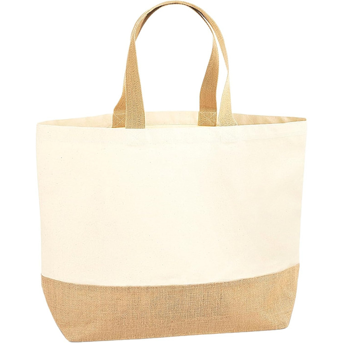 Сумка на джутовій основі Westford Mill W452 Jute Base Canvas Tote XL