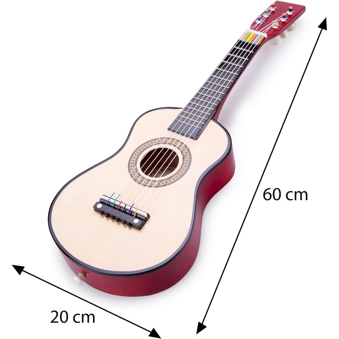 Нові класичні іграшки - 10344 - Музичний інструмент - Іграшкова дерев'яна гітара - Naturel