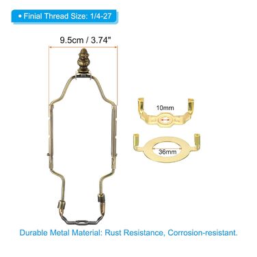 Комплект лампи Арфа з регульованим хвостом абажура Кронштейн Тримач з основою освітлення 3/8 IP E26 для настільного торшера Освітлення Бронза, 8 9 10 11