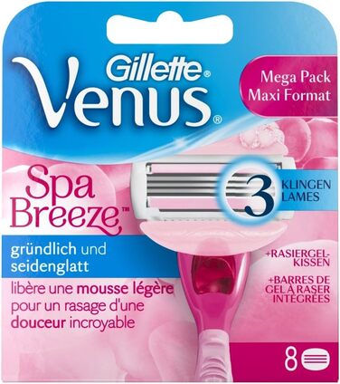 Зняті з виробництва леза для бритви Gillette для жінок Venus Breeze SPA 8 шт.