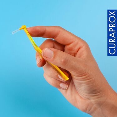 Щітки Curaprox Interdental CPS 09 prime plus (Пучок 3 шт. и), жовтий, діаметр 0,9 мм, ефективність 4 мм, набір з 15 міжзубних йоржиків CPS Prime 09 і 3 тримачів UHS 451 жовтий (1 упаковка)