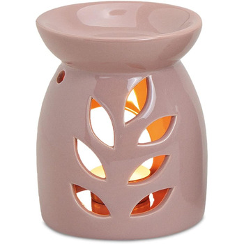 Керамічна аромалампа Leaves Aroma Lamp (рожева)