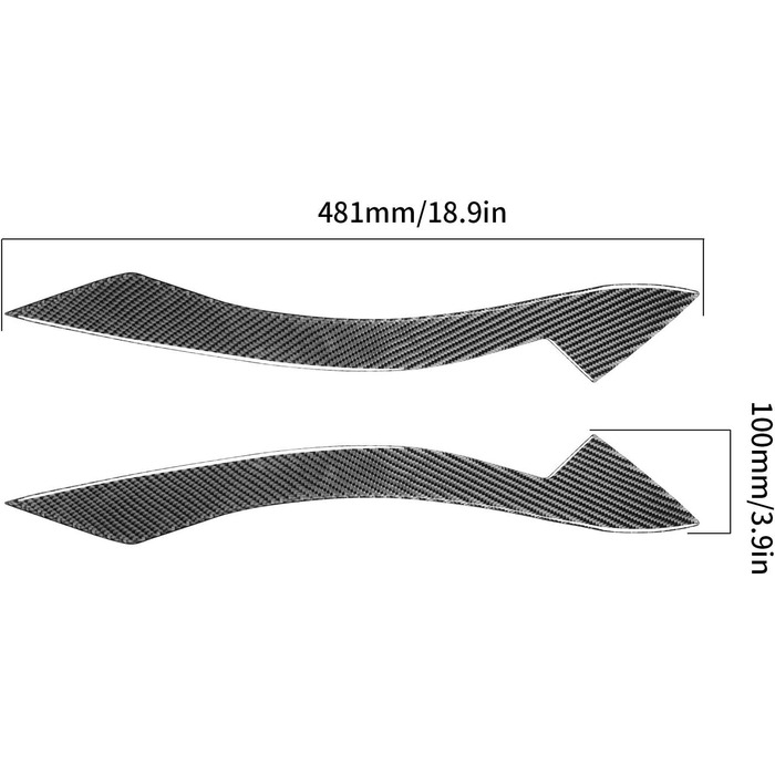 Пара фар Обтічник брів, карбонова наклейка на повіки для брів, декорація смужки повіки переднього світла для Z4 E89 2009-2015, 1