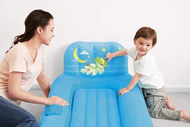 Дитяче ліжко Bestway Fisher Price, Dream Light, 132 x 76 x 46 см, зі світлодіодним проектором, синій