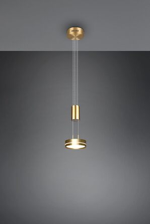 Світлодіодний торшер Trio Lights Franklin 426510208, Метал в т.ч. 35 Вт LED, Зміна кольору, Диммер (латунний матовий, підвісний 1-полум'я)