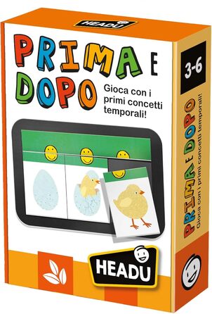 До і після гри з першими поняттями про час It25442 Розвиваюча гра для дітей від 3 до 6 років, зроблена в Італії