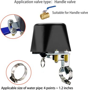 Розумний водяний/газовий клапан Wifi, UseeLink Intelligent Valve Control AW713, Сумісний з Alexa/Google Home, Для управління зрошенням в садах, на фермах тощо, Не потребує концентратора WIFI водяний клапан