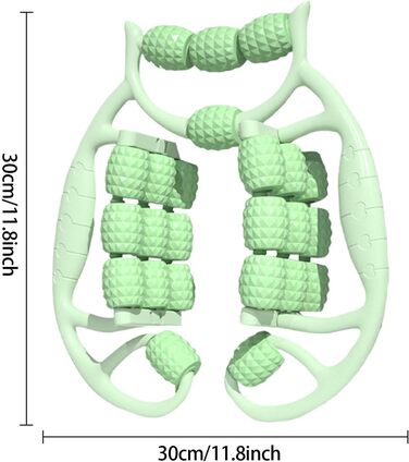 Ролик для масажу ніг 24-колісний масажер для ніг з затиском для рук - портативні аксесуари для масажу Ергономічні затискачі Масажер для руки, передпліччя, м'язів ніг, зеленого кольору
