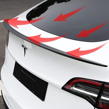 Для Tesla Model Y Spoiler Wing OEM Style ABS Carbon Fiber Pattern на 2020-2023 роки Tesla Model Y Задній спойлер Губа Хвостове крило Кришка багажника (модель Y OEM спойлер, матове вуглецеве волокно) Модель Y OEM спойлер Матове вуглецеве волокно