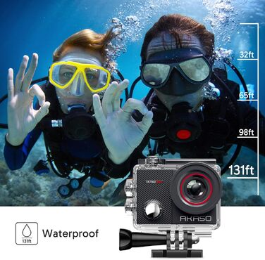 Підводна камера Водонепроникний сенсорний екран Ultra HD Регульована ширококутна EIS Actioncam з дистанційним керуванням 2.4G і набором 25 аксесуарів, 4K 20MP WiFi 40M