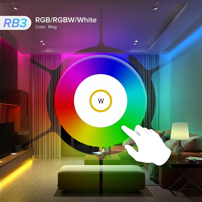 В 1 Світлодіодний контролер Bluetooth 2.4 ГГц, сумісний з WS2812B SK6812 WS2811 FCOB CCT 5050RGB/RGBW світлодіодна стрічка з сенсорною панеллю 2.4G/2.4G радіочастотним пультом дистанційного керування/додатком Музичний режим Kontrol (RB3 RGB/RGBW), 12