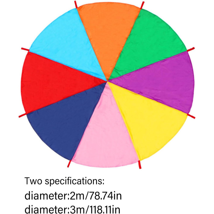 Парасолька Освітня іграшка Кооперативна гра Кооперативна гра Подарунок на день народження Веселкові парашути Дитячі іграшки Дитячий намет Намет на свіжому повітрі Грати 3 метри