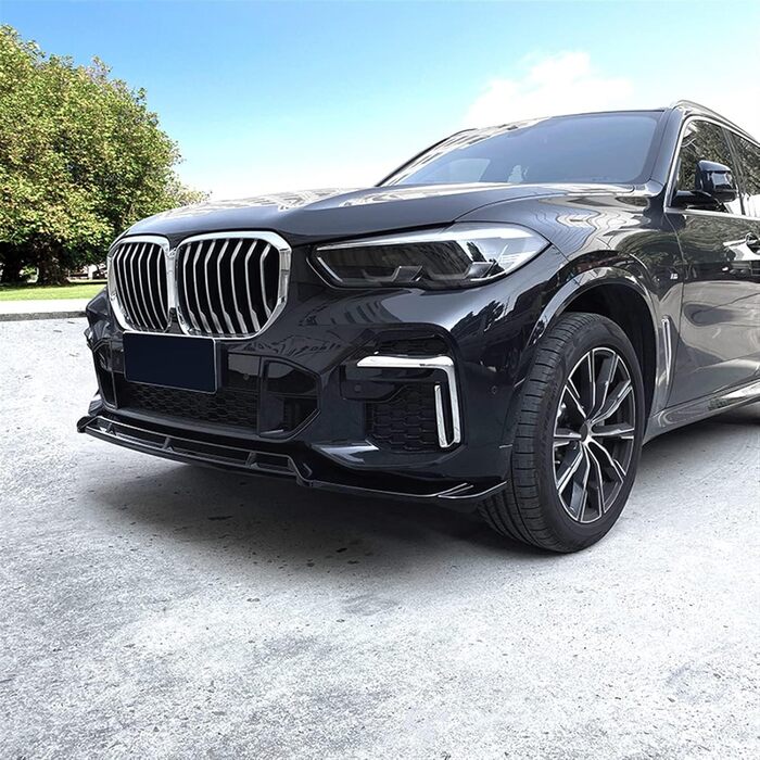 Автомобільний передній спойлер для BMW X5 G05 M Sport 2019 2020 2021 2022, Спойлер переднього бампера автомобіля Canards Губа переднього нижнього бампера Protector, B-Nero Normal B-Nero