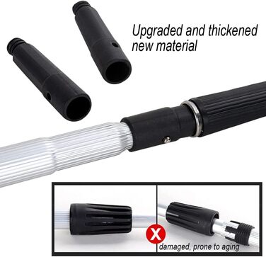 Телескопічний набір засобів для миття вікон Alu Telescopic Rod 1,2 м/1,5 м/2 м/3 м/4 м/5 м Гумовий віконний склоочисник Інструменти для миття скла Телескопічна ручка для склоочисника (5м)