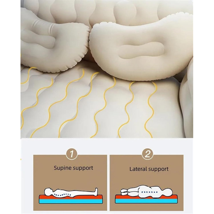 Автомобільний матрац Позашляховик Багажник Надувний матрац Заднє сидіння автомобіля Спальне ліжко Повітряний килимок із захистом голови Відкритий кемпінг Повітряна подушка Автомобільне дорожнє ліжко(2)