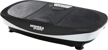 Вібраційна пластина Miweba Sports Fitness 3D MV200 Гарантія 3 роки - 400 Вт - 3D-тренування - Пульт дистанційного керування - Bluetooth - Ремінці для тренувань - Схуднення - Спалювач жиру - Обладнання для домашнього фітнесу Чорний