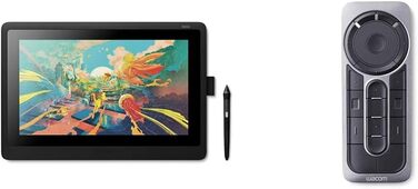 Планшет Wacom Cintiq 16 Creative Pen Display Tablet (для ескізів, ілюстрацій і малювання безпосередньо на екрані, з дисплеєм Full HD (1 920 x 1 080), підходить для Windows і Mac), чорний (16 дюймів, комплект з пультом дистанційного керування ExpressKey)