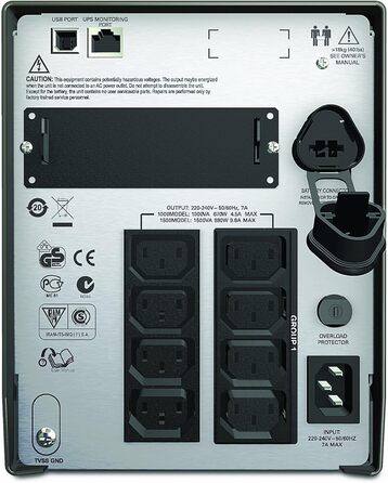 Джерело безперебійного живлення APC Smart-UPS SMT - SMT1500I - джерело безперебійного живлення 1 500 ВА (лінійний інтерактив, стабілізатор, РК-дисплей, 8 виходів IEC-C13, програмне забезпечення для вимкнення) (вихідна потужність 1000 ВА)