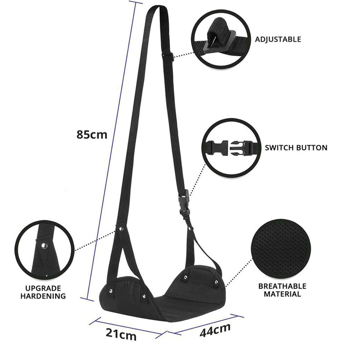 Ергономічна опора для ніг Ronlok 3X, підставка для ніг літака Підтримка ніг Гамак для ніг Продовжити під столом Аксесуари