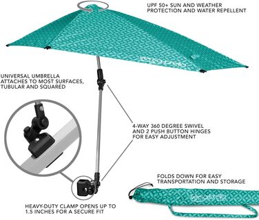 Парасолька Sport-Brella Versa-brella з універсальним затискачем, бірюзовий Regular Turquoise