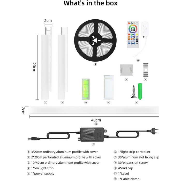 Світлодіодна стрічка Yeexppz RGB-IC зі світлодіодною доріжкою 5 м, розумна світлодіодна стрічка настінна світлова панель, додаток, для керування Alexa та Google assistant, світлодіодна стрічка, профіль світлодіодний канал для кімнати, плінтуси 10 м LED з 