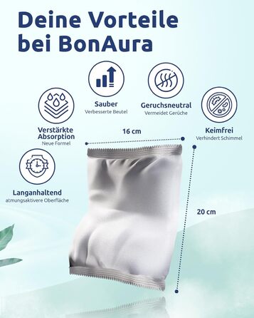 Комплект заправки осушувача BonAura AirOne з 4 гранул 680 г для захисту від цвілі та запахів 4 шт. гранули