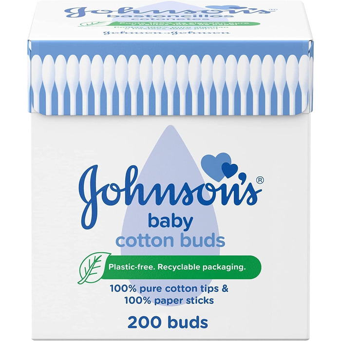 Ватні палички Johnson's Johnsons (200) в упаковці 6 шт.