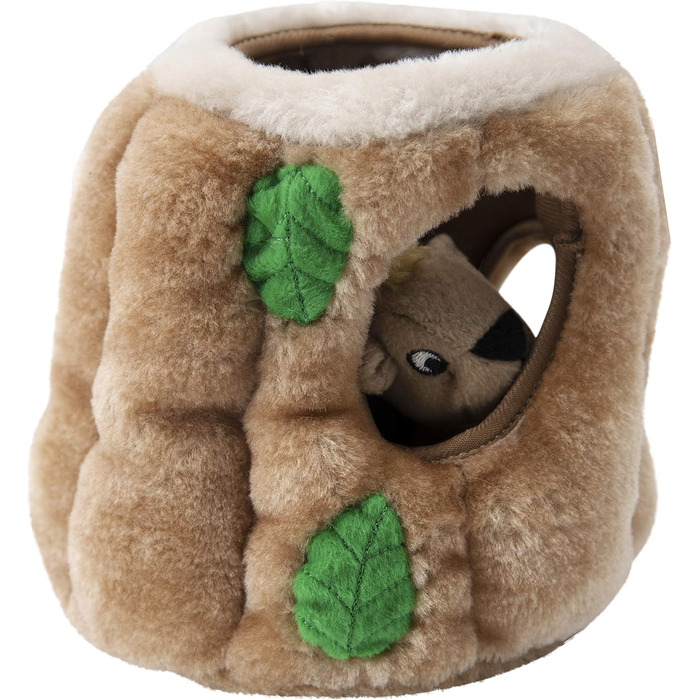 Предмети, розмір L, коричневий, 31011 Hide-A-Squirrel Squeaky Dog Toy, 4