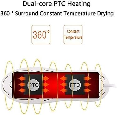 Портативна сушарка для рукавичок SHENGMIAOHE для ніг з таймером, сушарка для зимових речей для сімейних чобіт, щітки для взуття