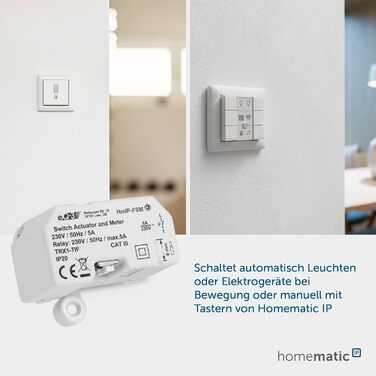 Світлодіодний контролер Homematic IP Smart Home RGBW, непряме освітлення, керує світловими стрічками. Світлодіодні стрічки через додаток, Google Assistant і Alexa, 157662A0 (імпульсний вимірювальний привід (5 А))