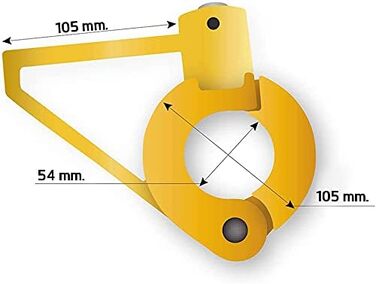 Замок Kingpin Lock для блокування 5-го колеса, протиугінний, високий рівень безпеки для причепів, причепів, тракторів, протиугінне 5-е універсальне колесо