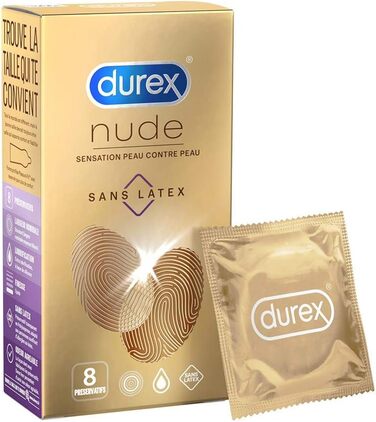 Презервативи Durex, нюд без латексу, відчуття шкіри 24 шт. и 8 предметів (3 упаковки)