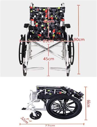 Інвалідні візки Розбірне ультралегке самохідне крісло з алюмінієвого сплаву для людей похилого віку, портативне зручне в зберіганні мобільне туристичне крісло з подвійним гальмом