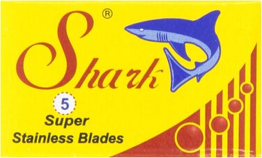 Леза безпечної бритви Shark Super Stainless з двома краями, 20 x 5 шт.