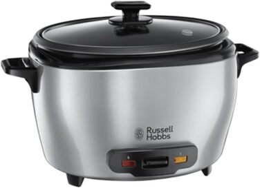 Рисоварка Russell Hobbs XL 5 л з пароваркою MaxiCook (функція підтримки тепла, каструля з антипригарним покриттям, рисова ложка та мірна чашка, мультиварка для овочів та риби тощо) 23570-56