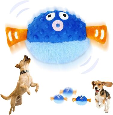 HEYIDAMAI Moving Dog Toy, Dog Toy Movable Electric, Interactive Dog Toy, Active Moving Pet Plush Toy with Sound and Bouncing for Dogs Cats (Blue), HEYIDAMAI Moving Dog Toy, Dog Toy Movable Electric, Interactive Dog Toy, Active Moving Pet Plush Toy with So