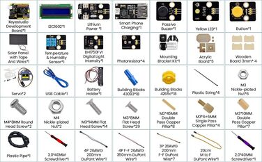 Електронний комплект для сонячного відстеження для Arduino UNO IDE, датчика температури та вологості, датчика світла BH1750 та ін. Подарунок для програмування Edu для дорослих Набір для сонячного відстеження