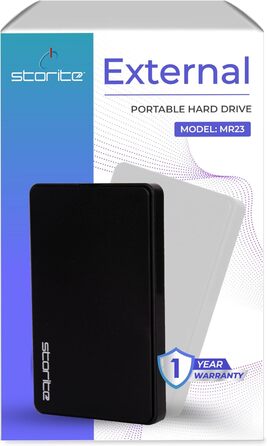 Зовнішній жорсткий диск Storite 1 ТБ HDD USB 3.0 Надшвидкий тонкий накопичувач для резервного копіювання даних - портативний жорсткий диск, сумісний з Mac, ноутбуком, ПК, Xbox, Xbox One, PS4 (білий) 1 ТБ Білий