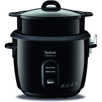 Нова класична рисоварка Tefal RK1038 автоматичні програми Функція збереження тепла Ємність 5 л Функція приготування на парі Чорний-металік