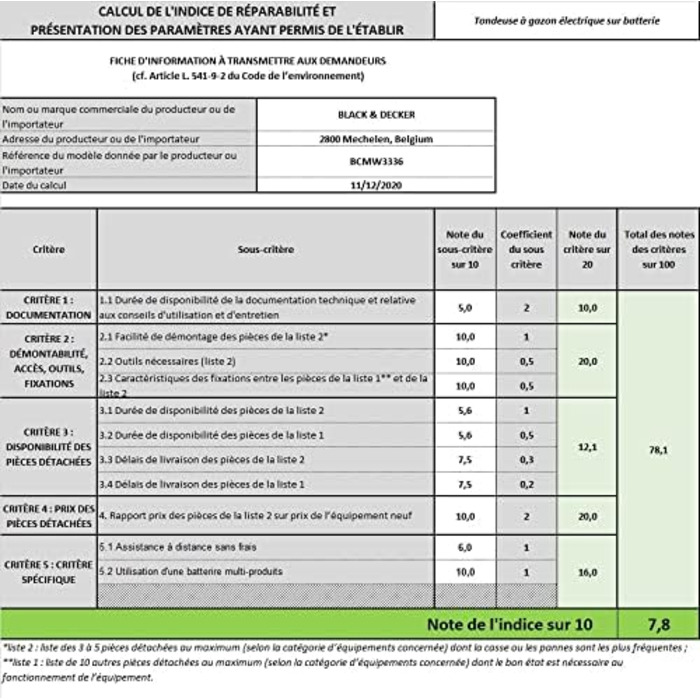 Акумуляторна газонокосарка BlackDecker BCMW3336N (36 В, ширина зрізу 33 см, для газонів середнього розміру до 250 м, 5-позиційне регулювання висоти, травозбірник на 35 л, поставляється без акумулятора та зарядного пристрою)