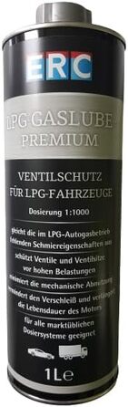Універсальна 1-літрова присадка ERC Gaslube Premium LPG для газової системи транспортних засобів