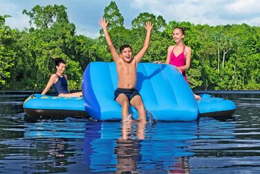 Острів для купання Bestway Summer Slide з водною гіркою 376 x 311 см