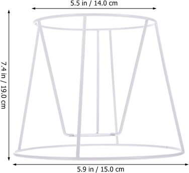 Каркас абажура Healifty Залізний художній трапецієподібний абажур Захисний чохол для настільної лампи Підвісний світильник Стельовий світильник Настінний світильник Прикраса домашнього готелю Матеріал для рукоділля