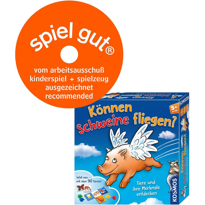 Чи вміють свині літати Відкрийте для себе тварин та їхні характеристики, дитяча гра від 5 років для 2-4 гравців, весела сімейна гра, 697952