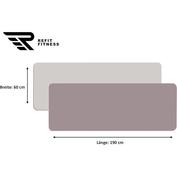 Килимок для йоги 190 x 60 x 0,6 см GeckoGrip & Sensi-Plus TPE Килимок для йоги Нековзний Нетоксичний Ремінь для перенесення - Спортивний килимок для гімнастики Спорт - Виберіть свій колір зараз Килимок для йоги Dusty Pink Marble