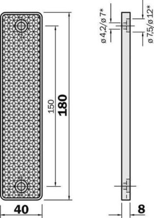 РЕФЛЕКТОР ХВОРИЙ PL180E01, 180E01