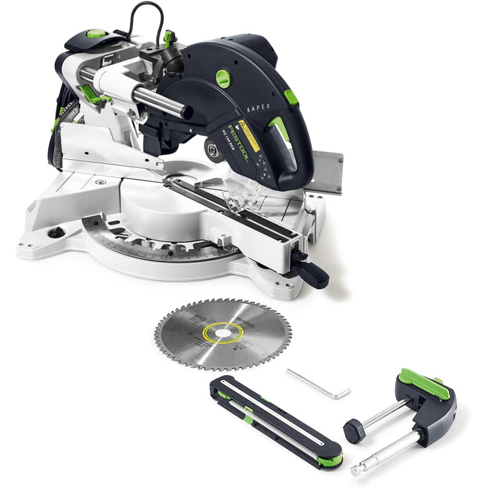 Поперечна пила Festool KS 120 REB KAPEX (з пиляльним диском WOOD UNIVERSAL, кутовим затискачем, затискачем для заготовки, шестигранним ключем)