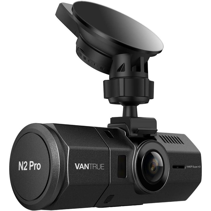 Відеореєстратор VANTRUE N2 Pro Подвійний моніторинг паркування 1080P спереду ззаду, інфрачервона автомобільна камера нічного бачення FHD, РК-дисплей, 2560 шт. 1440P спереду, максимальна автомобільна камера з датчиком Sony 256 ГБ, 1,5-дюймовий відеореєстра