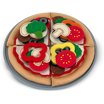 Ігровий набір Melissa & Doug Pizza Рольова гра Гра з їжею Сенсорна іграшка 3 Подарунок для хлопчиків або дівчаток