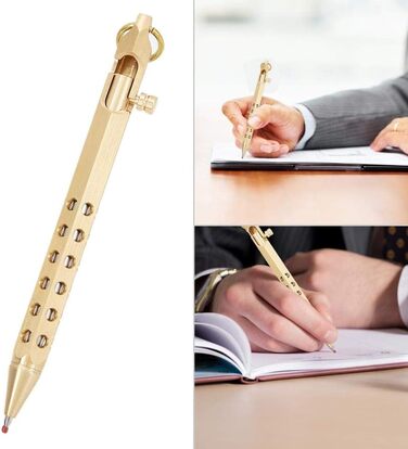 Металева латунь Signature Solid Pen Кулькова ручка Преміальна гелева ручка для офісного ділового письма